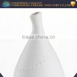 White Wedding Home Decoration Ceramic Narrow Neck Vase thumbnail-2