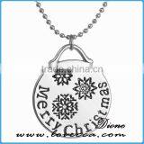 Christmas Snowflakes Deer Engrave Pendant Necklace Factory Direct Sale thumbnail-2