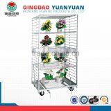 Customized Adjustable Layer Height Wheel Trolley Storage Racks Flower Display Rack, Display Rack, Flower Pot Trolley thumbnail-1