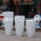White Fiberglass Flowerpot thumbnail-4