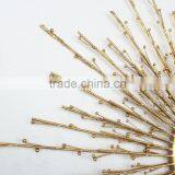 Gold Mirror Hammered Metal Frame Mirror thumbnail-6