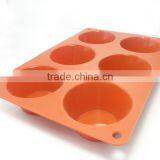 LFGB Certification Wholesale 6 Hole Half Round Shape Silicone Cake Mold / Jelly Pudding Mold Soap Chocolate Molds thumbnail-3