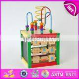 Best Educational Bead Maze Toys Mini Wooden Kids Activity Cube W11B142 thumbnail-6
