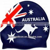 Italy Country Flag Patriotic Silicone Swimming Caps With CE/ROHS Certification thumbnail-6