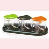 Three Compartments Kitchen Plastic Condiment Salt Box thumbnail-1