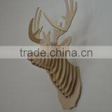 2015 Newest Top Quality Wood Deer Head for Christmas|home Decor|festival Gift thumbnail-1
