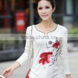 Ladies T-shirt Print Design,women Fashion Long t Shirt thumbnail-1