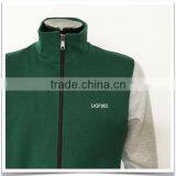 Full Zip Custom Logo Green Match Gray Color Sweater thumbnail-4