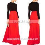 New Arrival High Quality Ladies Red Long Chiffon Maxi Skirt OEM Service thumbnail-5