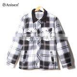 China Oem Factory Men Plaids Fleece Jacket thumbnail-1