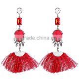 Fashion Tassel With Alloy Long Dangle Earrings for Women Jewelry thumbnail-4