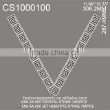 Custom Simple Line Rhinestone/Acrylic /Gem Stone Glitter Hot Fix Rhinestone for Clothing thumbnail-1