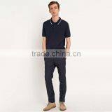 China Factory Trendy Cotton Pique Polo Shirt 100% Hemp Polo Shirt thumbnail-2