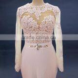 2017 China Manufacturer Customized Long Sleeve Lace Wedding Dress thumbnail-3
