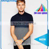 High Quality Best Seller Two Colour Dip-dye/tie Dyed Polo Shirt for Men From China thumbnail-1