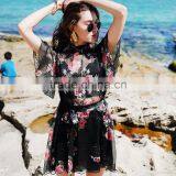 2017 New Trend Summer Dresses for Women Sexy Backless Perspective Printing Chiffon Beach Fashion Dresses thumbnail-3