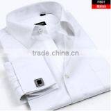100%Cotton High Quality Men Wedding Dress Business Slim Fit Shirts For Men Long Sleeve thumbnail-1