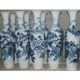 Blue and White Porcelain Floor Vase thumbnail-1