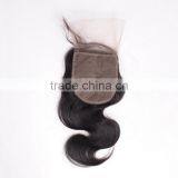 7A Closure Brazilian Body Wave Lace Closure Bleached Knots,4X4 Closure With Baby Hair Free Part Middle Part 3 Way thumbnail-1