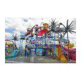 Funny Indoor or Outdoor Aqua Playground With Fiberglass Two Spiral Water Slide thumbnail-1