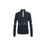 Black fashion mens business Sweaters casual clothing with 1/4 Zip