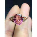 Neffly Fashion Nature Tourmaline Ring 18k Gold Diamond M1045R4378 thumbnail-1