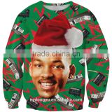green happy Christmas unisex 3D printed check sweatshirts/blue na plus size 3d fashioable Christmas printed hoodies