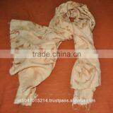 Hand woven Hand dyed Linen Linen Tie & Dye Scarf