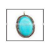 SF-PD16 Brass Turquoise Pendant