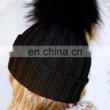 Ladies Knitted Beanies With Pom thumbnail-1