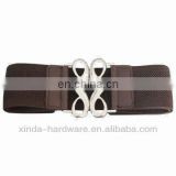 Fashionable Elastic Belt with Delicate Metal Buckle,76cm in Length,6cm in Width