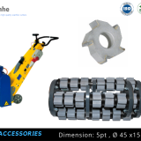 Concrete Scarifier Parts & Accessories, 5/6 Teeth Concrete Milling Cutters Miller , Tungsten Carbide Scarifier Blades Fails thumbnail-3