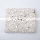 RAWHOUSE Hot Sale 100% Cotton Pure Design White Knit Blanket With Factory Price thumbnail-1