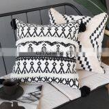 Ready to Ship Home Decoration Pillow Case Printed Tufted Sofa Cushion Cover With Tassels thumbnail-5