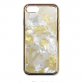 Golden Edge Epoxy Phone Case Flower Phone Case Floral Mobile Cover thumbnail-4
