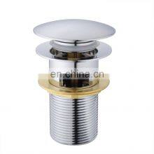 Chrome Round Bathroom Basin Sink Push Button Plug Slotted Pop Up Waste thumbnail-1