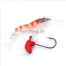 7cm 10cm Jig Head Worm Hook Glow Shrimps Fish Lures Saltwater Fishing Lure Lead Head Soft Plastic Lure thumbnail-5