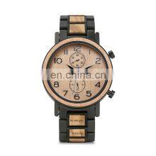 BOBO BIRD Vintage Wooden Watches for Men With Glossy Wood Watch Box Engraved Brand Your Own Watches And Box