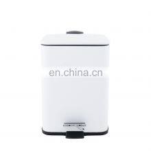Square Kitchen Waste Bin Household Pedal Trash Can Bathroom Stainless Steel Pedal Bin thumbnail-2