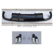 S4 B9 Diffuser With Tailpipe Fit for Audi A4 S4 B9 Refit Rear Lip Bumper Diffuser A4 S4 B9 2017 2018 2019 thumbnail-4