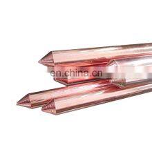 Factory Price Dia 16mm Copper Plated Steel Ground Rod 1.8 Meter Bonded Earth Rod thumbnail-1