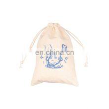 Customised soft washing durable organic cotton tote draw string shoe bag small foldable canvas cloth drawstring bag with logo