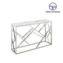 Hign End Entrance Table Stainless Steel Gold Italian Console Table Modern Luxury Console thumbnail-4