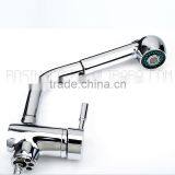 Custom Long Pull Out Handle Brass Mixer Faucets Kitchen Basin thumbnail-3