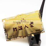 2015 Brass Gold Plated Etch Metal Name Card thumbnail-2
