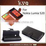 PU Leather Wallet Flip Case Cover For Nokia Lumia 520 With Card Holder