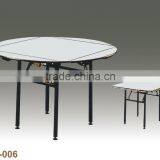 Plywood PVC Round 6 Foot Folding Table for Hotel Banquet thumbnail-2
