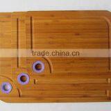 Three Size Bamboo Cutting Board With Silicon Handle thumbnail-3