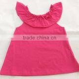 Top Fashion Remake Designer Kids Clothes Girls Ruffle Top Sleeveless Red Fancy Tops for Girls thumbnail-3