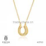Fashion Gold Plated Necklace - 419913 , Wholesale Gold Plated Jewellery, Gold Plated Jewellery Manufacturer, CZ Cubic Zircon AAA thumbnail-1